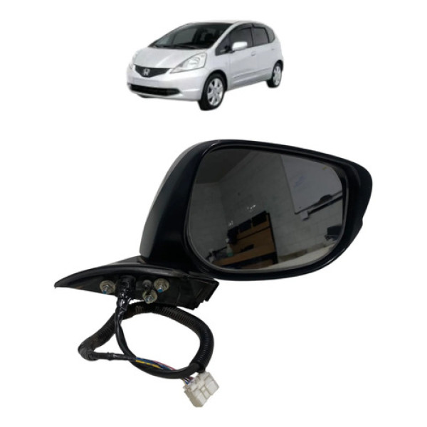 Retrovisor Direito C/ Seta Honda Fit 2009/2013 (5 Fios)