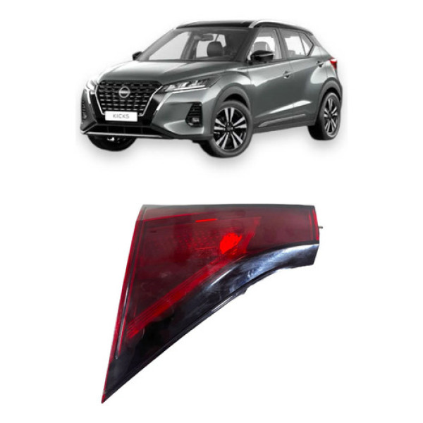 Lanterna Direita Tampa De Mala Nissan Kicks 2023 265505r02a Direito/passageiro Vermelho