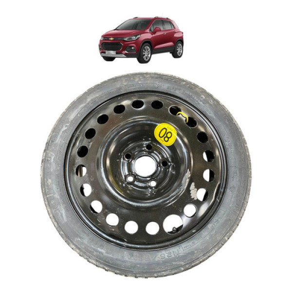 Estepe Fino T125/70 R16 Chevrolet Tracker 2018 Preto