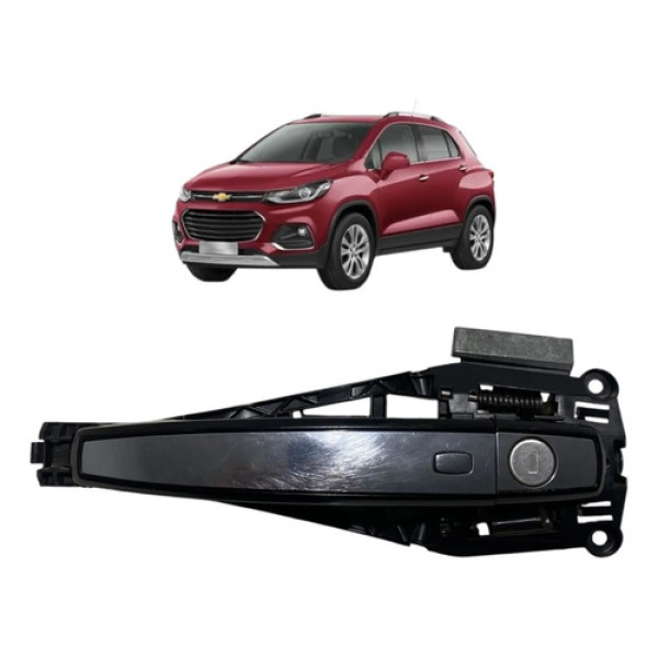 Maçaneta Externa C/sensor Dianteira Esquerda Gm Tracker 2018 Preto Dianteira