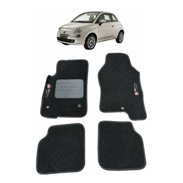 Jogo De Tapete Carpete Fiat 500 2012 Preto
