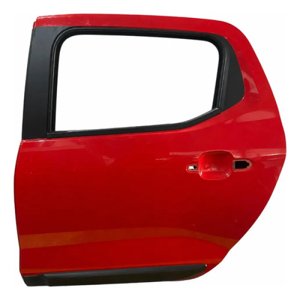 Porta Traseira Esquerda Fiat Strada Ranch 2024 C/ Detalhe Traseira Esquerda Vermelho