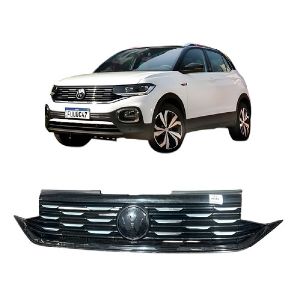 Grade Dianteira Vw T-cross Cf 1.0 2021 2gp853651 C/ Detalhe Cinza Fosco