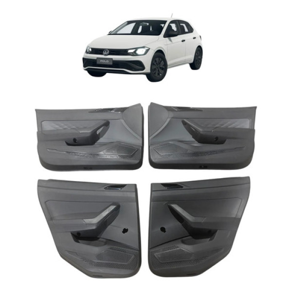 Kit Forração Porta (black Piano) Vw Polo Track 2025 Branco