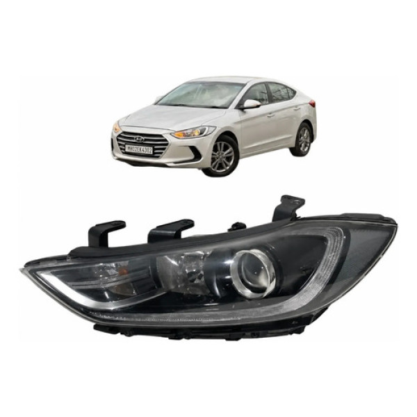 Farol Esquerdo Led Hyundai Elantra 2017  C/ Detalhe Na Garra Esquerdo/motorista