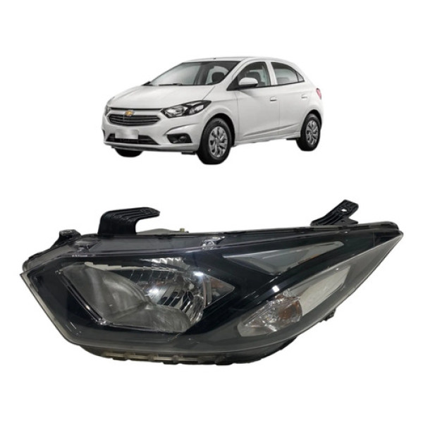 Farol Esquerdo Mascara Negra Gm Onix/prisma 2017/19 52142402 Esquerdo/motorista