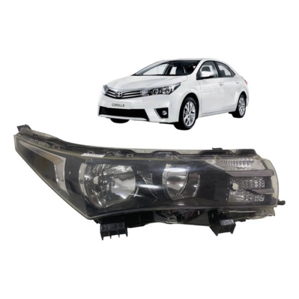 Farol Lado Direito Toyota Corolla 2016 C/ Detalhe Direito/passageiro