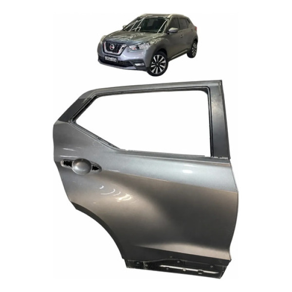 Porta Traseira Direita Nissan Kicks Advance 2024 C/detalhe Traseira Direita Cinza-escuro
