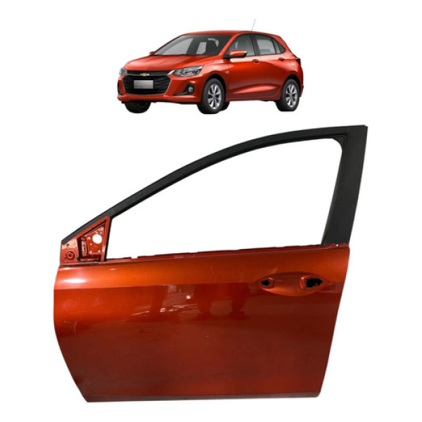 Porta Dianteira Esquerda Gm Onix Turbo 2020 Dianteira Esquerdo Laranja
