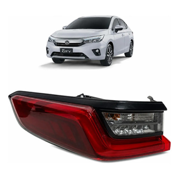 Lanterna Esquerda Led Honda City Sedan 2022 Esquerdo/motorista Vermelho