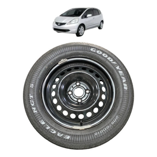 Estepe 205/60 R15 Goodyear Honda Fit 2009/2013 Preto