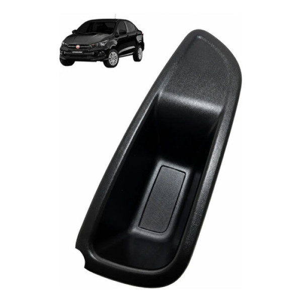 Puxador Porta Traseira Esquerda Fiat Cronos 2019 100240093 Preto Traseira