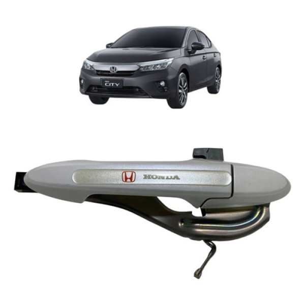 Maçaneta Externa Traseira Esquerda Honda City 2022/2025 Branco Traseira