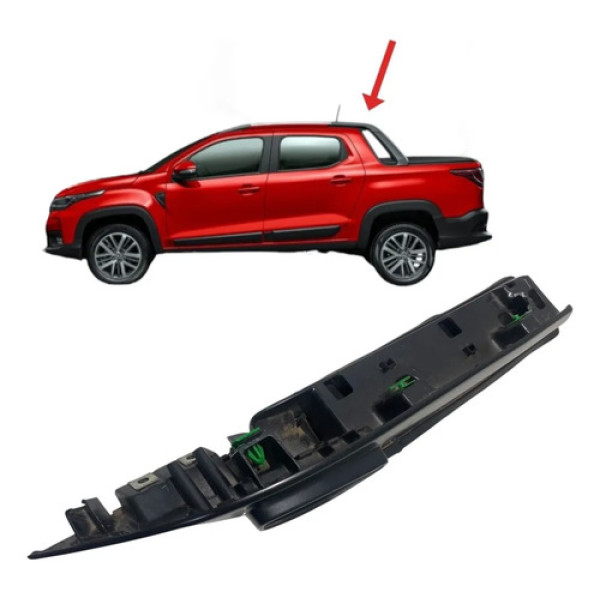 Moldura Esquerda Rack Teto Strada Cab Dupla 2024 100258678 Preto