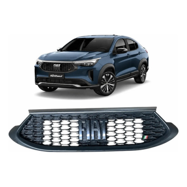 Grade Parachoque Dianteiro Fiat Fastback Audace 2023 Cinza Fosco