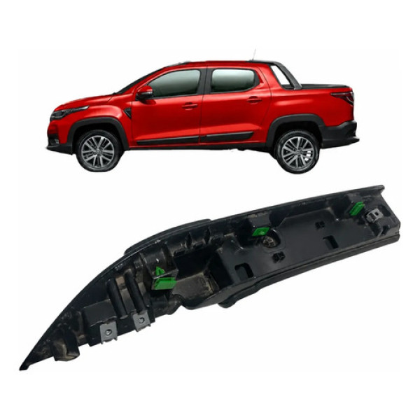 Moldura Direita Rack Teto Strada Cab Dupla 2024 100258677 Preto