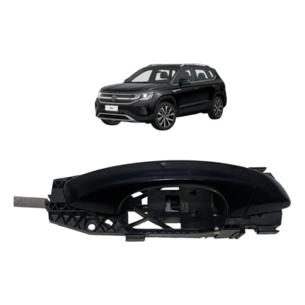 Maçaneta Externa Traseira Direita Volkswagen Taos 2023 Preto Traseira