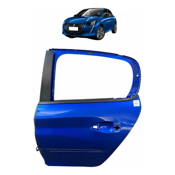 Porta Traseira Esquerda Peugeot 208 2021/2025 Traseira Esquerdo Azul