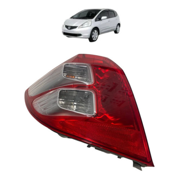 Lanterna Esquerda Honda Fit 2009/2013 Craquelada Esquerdo/motorista Vermelho