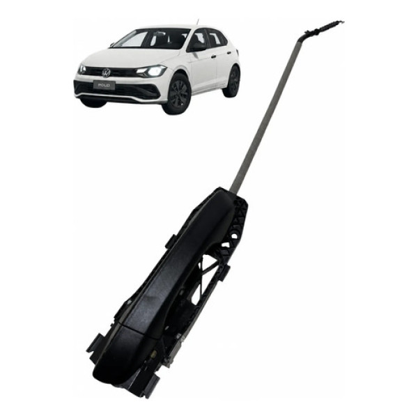 Maçaneta Externa Dianteira Direita Vw Polo Track 2025 Preto Dianteira