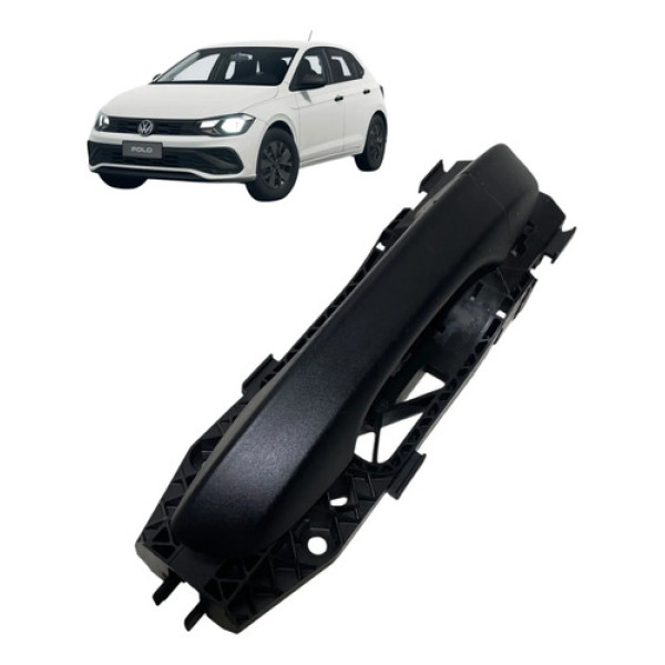 Maçaneta Externa Traseira Esquerda Vw Polo Track 2025 Preto Traseira