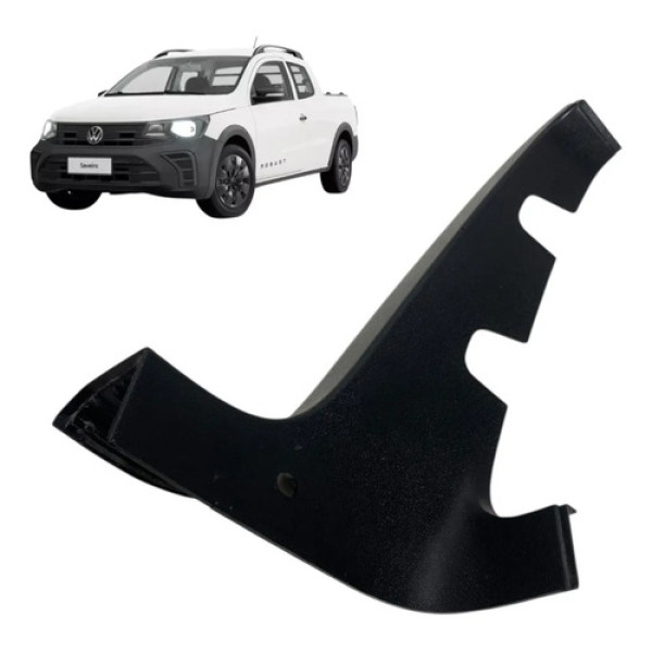 Moldura Esquerda Vidro Vigia Vw Saveiro 2025 5u7853381e Preto