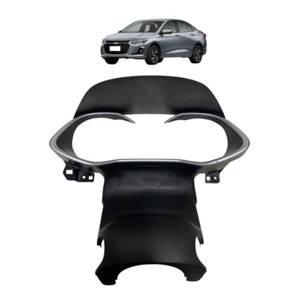 Conjunto Moldura Volante/painel Gm Onix 2020 26212416 Cinza