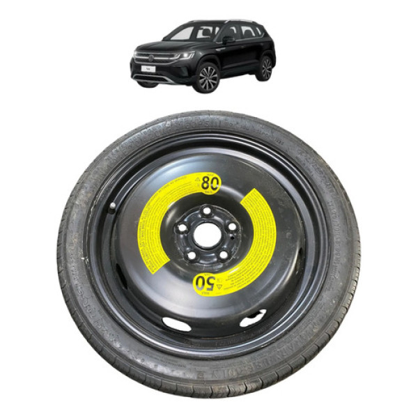 Estepe Fino 125/70 R18 Volkswagen Taos 2023 Preto