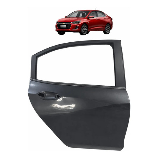 Porta Traseira Direita Gm Onix Sedan 2023 C/detalhe Traseira Direita Cinza
