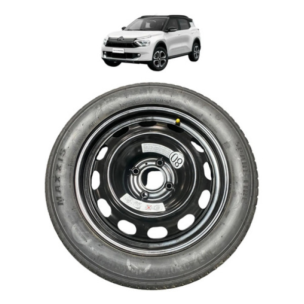 Estepe Fino Spare Tire T125/85 R16 Citroen Aircross 2025 Preto