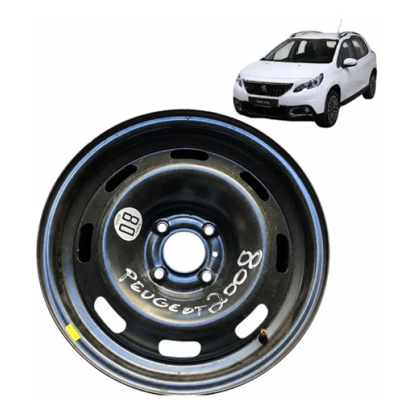 Aro De Ferro 15 Estepe Peugeot 2008 2020 Preto