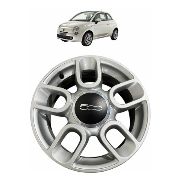 Aro De Liga R15 Fiat 500 2012  C/detalhe  2* Cinza