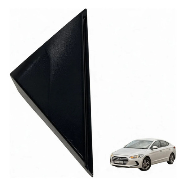 Moldura Externa Retrovisor Esquerdo Elantra 2017 86180f2000 Preto