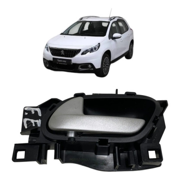 Maçaneta Interna Esquerda Peugeot 2008 2020 96802456vv Prata Dianteira/traseira