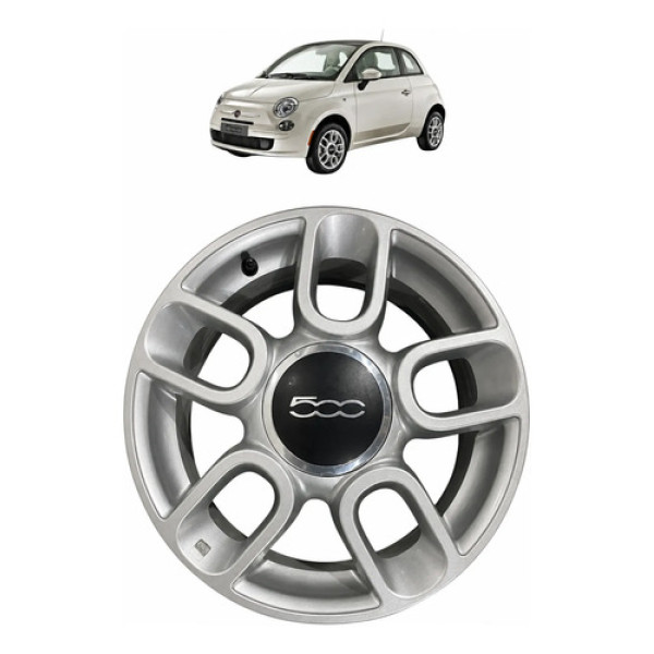 Aro De Liga R15 Fiat 500 2012  C/detalhe  3* Cinza