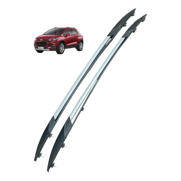 Par Rack Teto Original Gm Tracker 2018 (c/ Detalhe Garras) Cinza