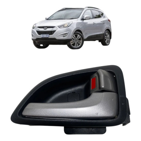 Maçaneta Interna Dianteira Direita Hyundai Ix35 2015 Cinza-escuro Dianteira