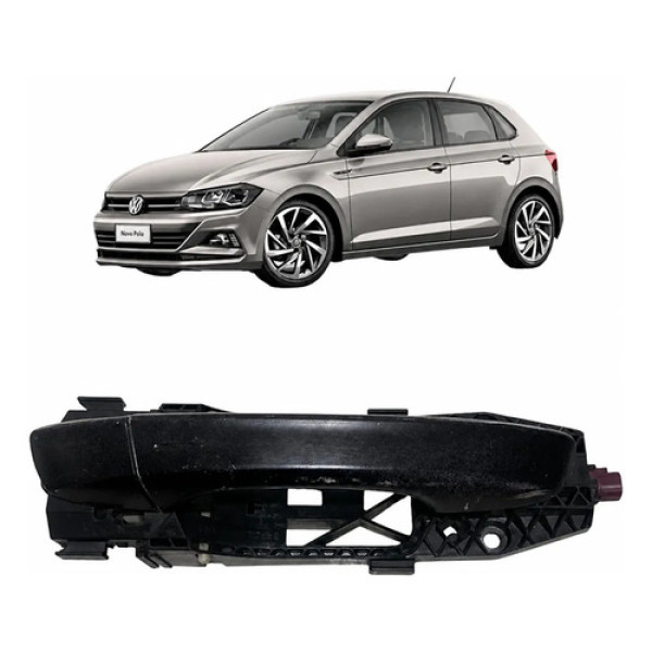 Maçaneta Externa Dianteira Direita Vw Polo/virtus 2020 Cinza Dianteira