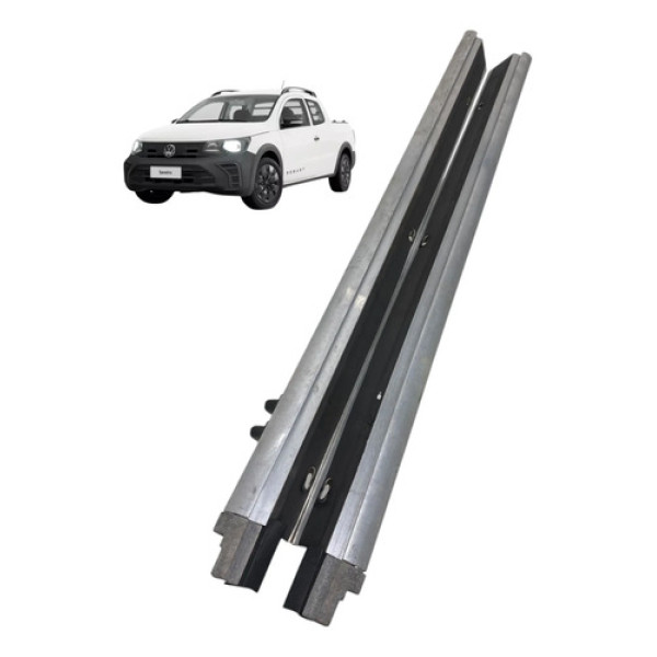Par Suporte Guia Lateral Capota Vw Saveiro Cab Dupla  2025