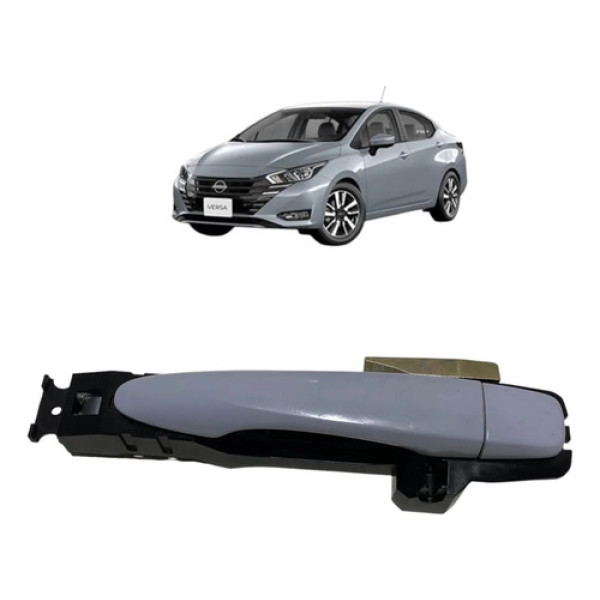 Maçaneta Externa Traseira Esquerda Nissan Versa 2024 Cinza Traseira