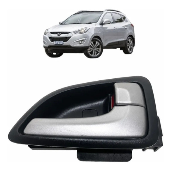 Maçaneta Interna Traseira Direita Hyundai Ix35 2015 Cinza Traseira