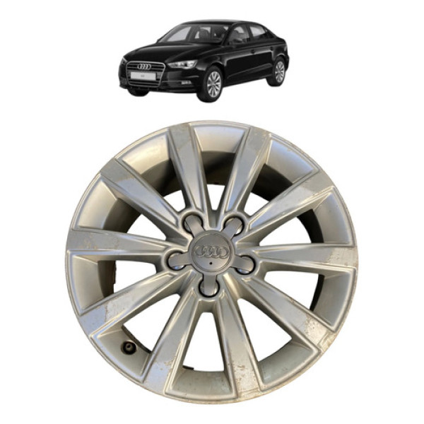 Roda De Liga Aro 16 Audi A3 2016 C/detalhes 1* Prateado