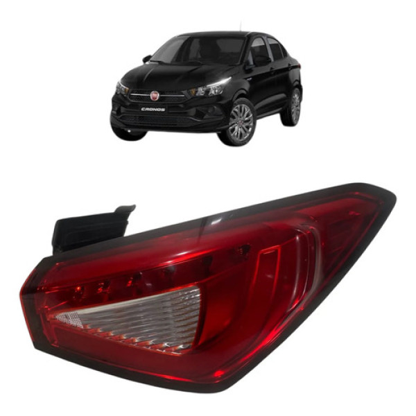 Lanterna Direita  Led  Fiat Cronos 2020  14707041 Direito/passageiro Vermelho