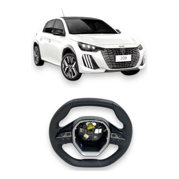 Volante C/ Comandos Peugeot 208 2020/2023  Preto