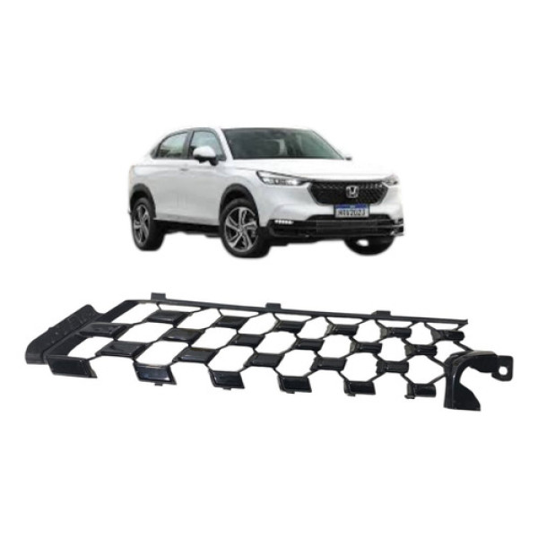Grade Parachoque Superior Lado Direito Hrv Touring 2024 Preto Brilhante