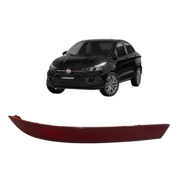Refletor Direito Parachoque Traseiro Fiat Cronos 52055422 Vermelho