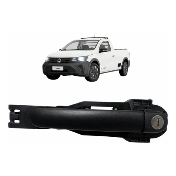 Maçaneta Externa Esquerda Vw Saveiro 2025 C/ Detalhe Branca Dianteira