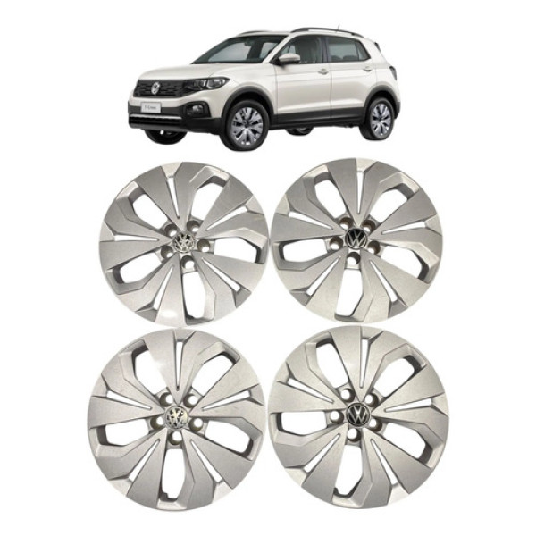 Jogo Calotas Aro 16 Vw T-cross 2020 C/detalhe 2gt601147z31 Cinza