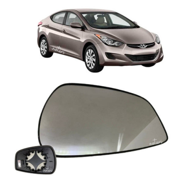 Lente De Retrovisor Elantra 2011 2012 2013 2014 2015 16 2017