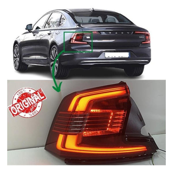 Lanterna Volvo S90 2023 Com Detalhe Na Lente Esquerdo 19063 Esquerdo